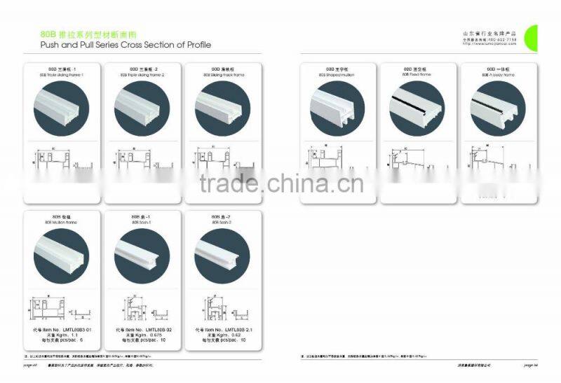 JiNan LuMei pvc profiles window profile white color ASA/PMMA/PVC-U