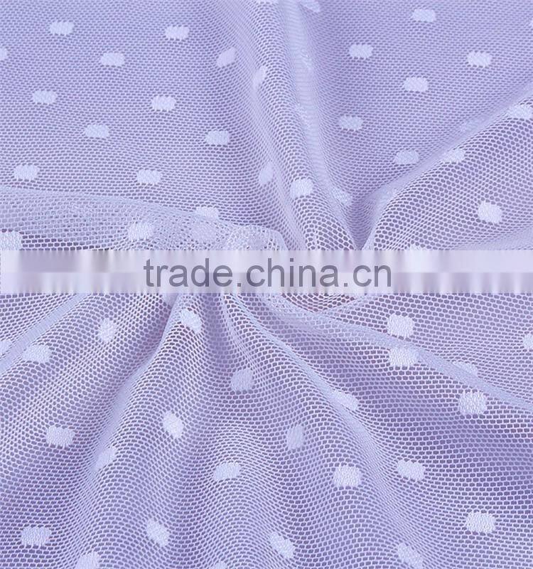 Wholesale factory price allover nylon polka lace fabric for lades underwear