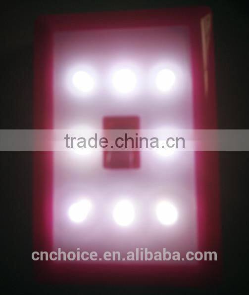 8 LED Peel-and-Stick Light Switch Night light led for Tool Boxes, Garages, Closets