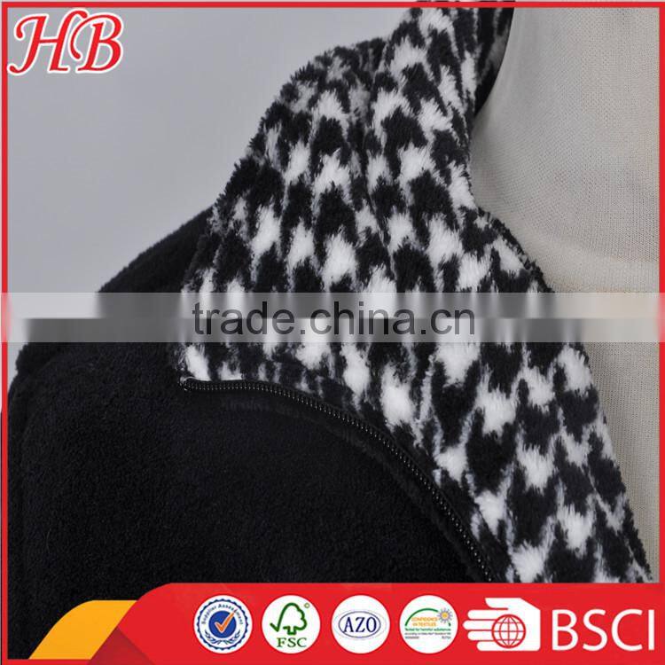 coral fleece zip bathrobe