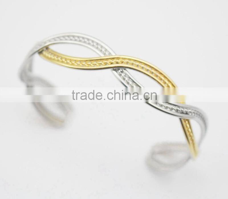 Charm Wave Braided Design Gold Jewellery From Dubai Cuff Bracelets Jewelry