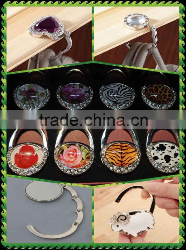 diamond metal folding bag holder