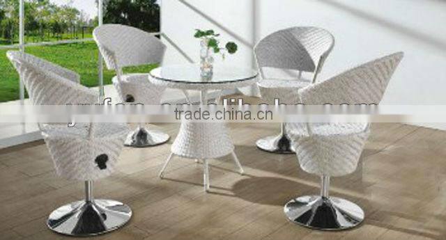 plastic rattan furniture mini bar table and chairs