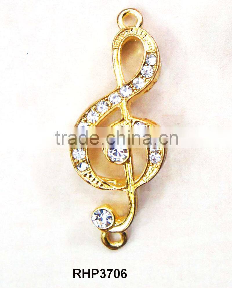 Fashion Rhinestone Rhythm Sign Alloy Pendant
