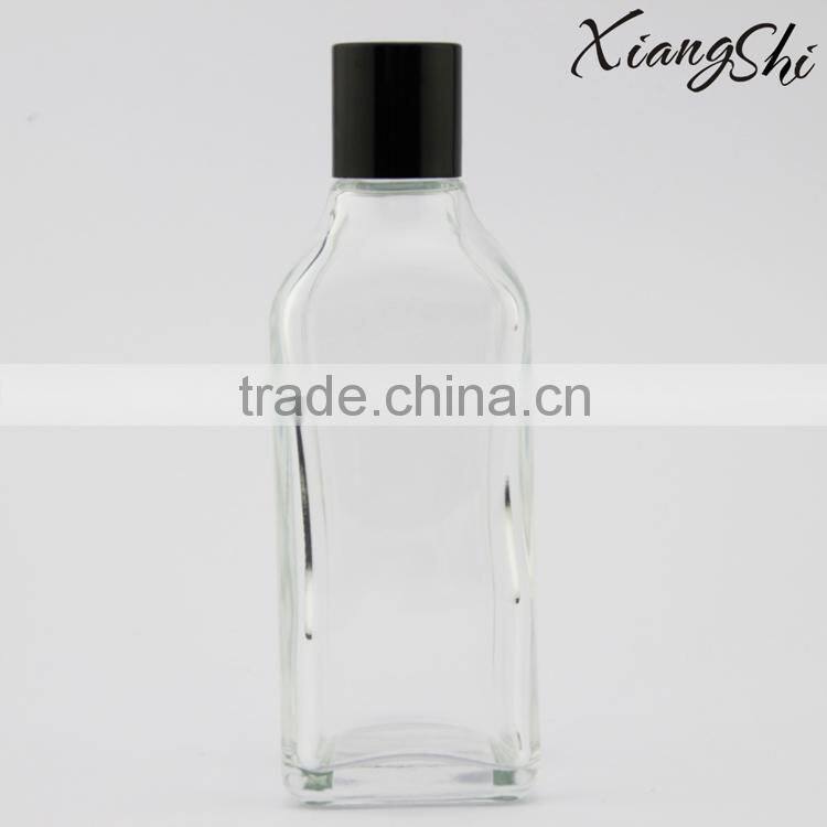 transparent green olive oil glass bottles