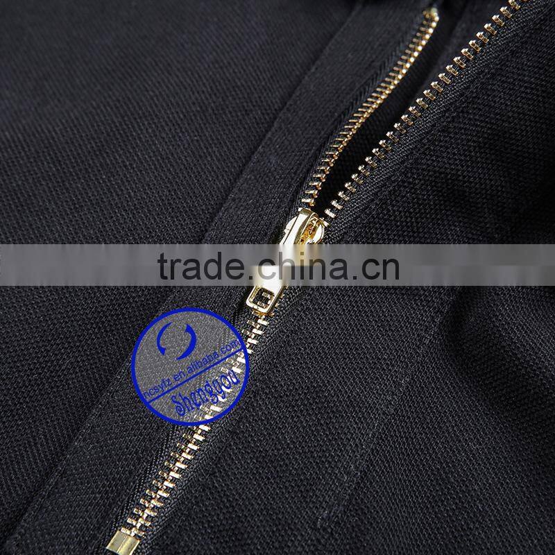 Custom Men's Blank Zipper Placket Polo Shirt