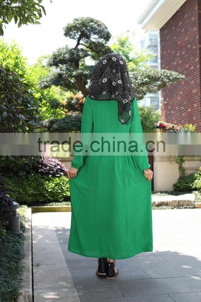 Chinese Products Online Pleated Kaftan Abya Dresses for Muslim Women