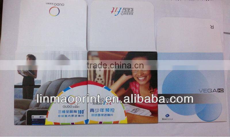 New fashion envelope with fabric packaging for opticians /camera / scanner / laser / watch lenses