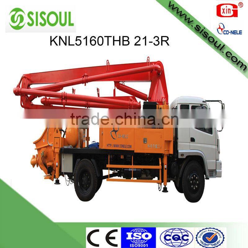 Truck-mounted electric motor concrete pump