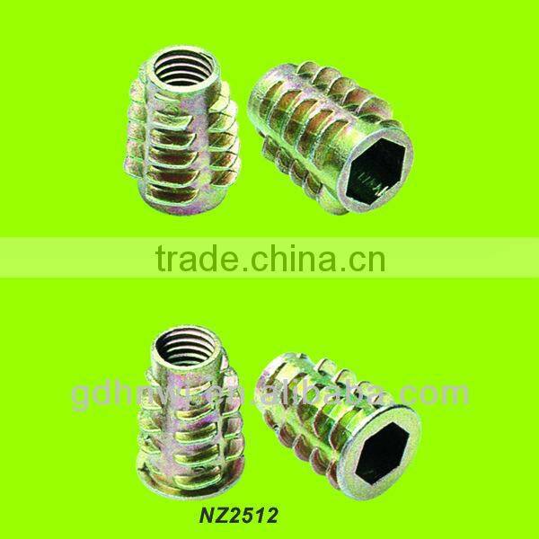 22 years old history hot sale 25mm zinc alloy furniture hardware lead screw nut (NZ2612)