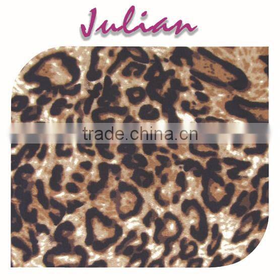 dark brown polyester leopard print milk fiber Spandex sportswear print lycra fabric