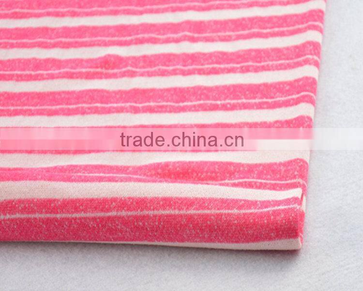 Jiufan Textile Hot Sale 70%Polyester 30%Cotton French Terry Knitting Stripe Fabric Supplier For Apparel in Shaoxing