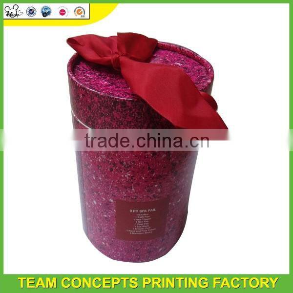 Custom Printed Round Cylinder cardboard Gift Packaging Box