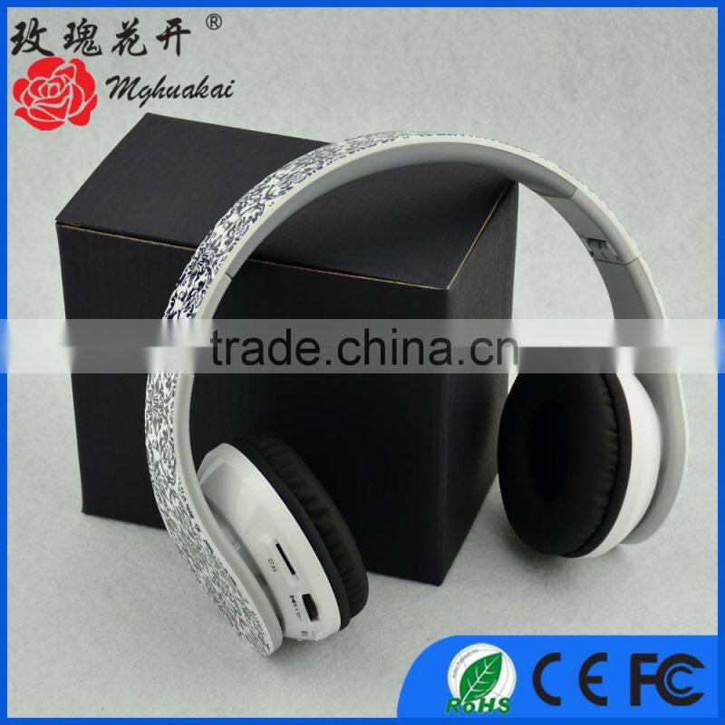 bluetooth earphone with mic bluetooth wireless earphone FM radio TF card CE FCC ROHS