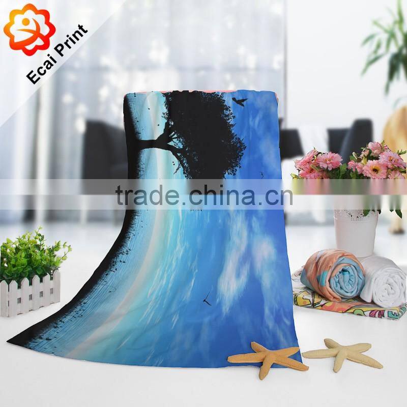 2016 high quality digital printing microfiber beach towel