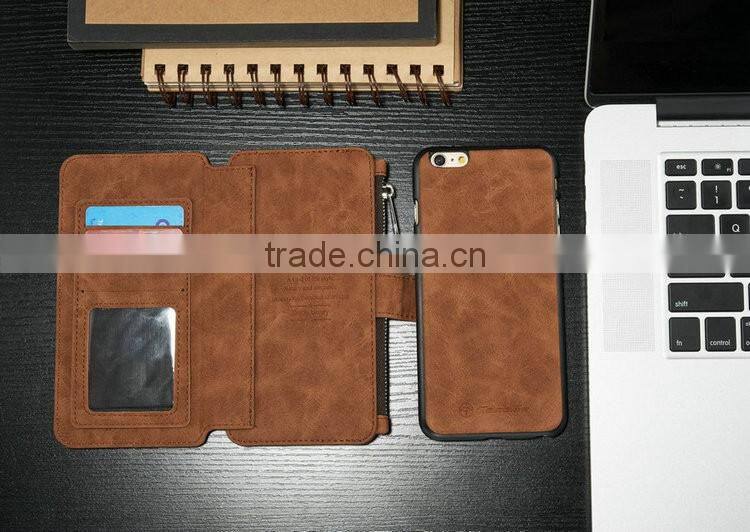 2016 Popular Design Leather Wallet Phone Cover For Iphone 6/6s