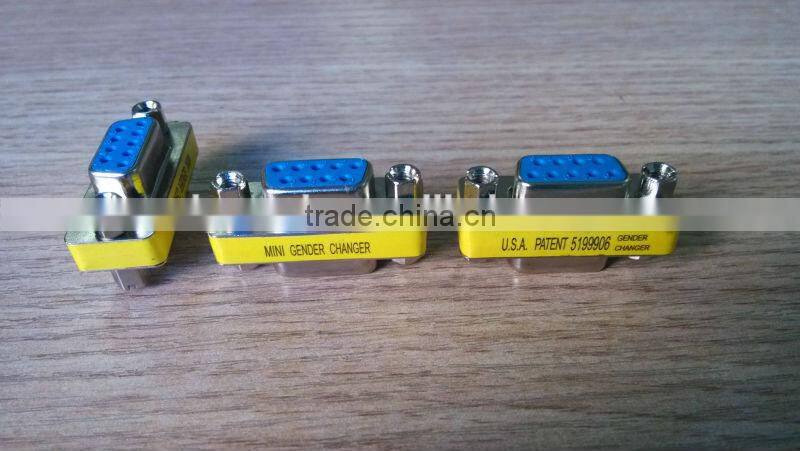 Computer mini gender charging d-sub 9p female to 9p female adapter converter