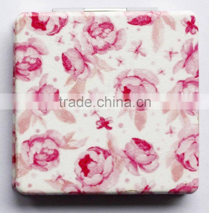 2015 hot sale double sided rose pocket mirror,MB271