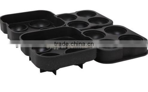 Lifetime Durable Sphere Premium Drink Scotch Water 4 Holes Silicone Ice Ball Maker With Color Box Packing For Party Bar Drinking