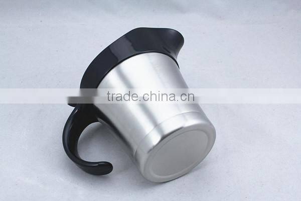 Stainless Steel Double Wall Gravy Boat With Spout & Lid
