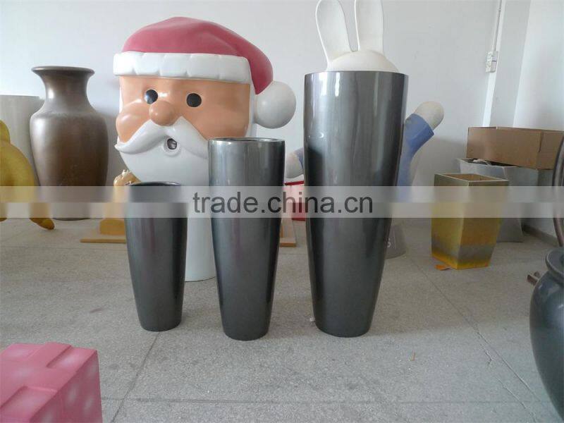 high glossy fiberglass planter for garden ,shopping center