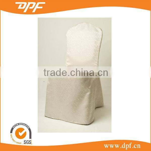 hotel hot sale 100% polyester wedding ruffle chair covers and sashes