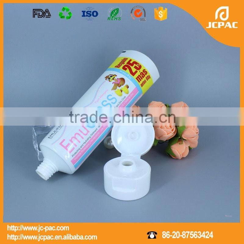 ABL cosmetic squeeze tube for body cream with offset printing surface handling