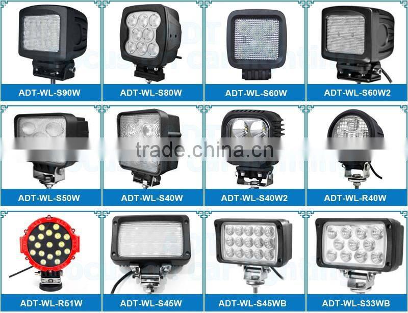 10W Square offroad led driving work light for Truck Boat Motorcycle SUV