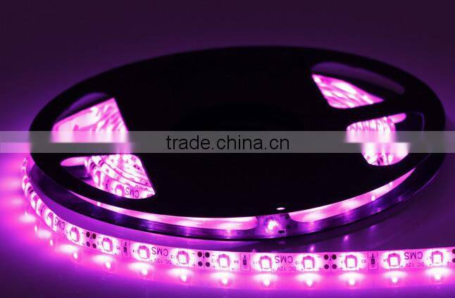 Low voltage 3014 high intensity IP65 waterproof flexible black pcb smd led strip