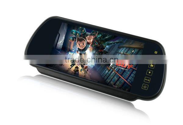 7" Universal 16:9 Touch Key Mirror Monitor Custom Rear View Mirror