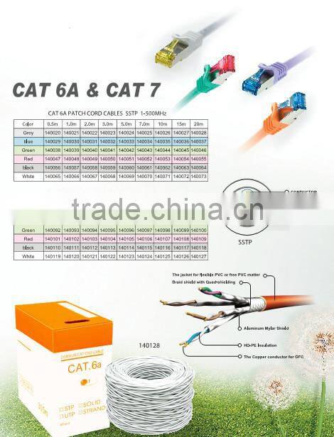 HIGH QUALITY OF CAT.6A / CAT.7 UTP PATCH CABLE,Colorful RJ45 NETWORK CONNTECTORS