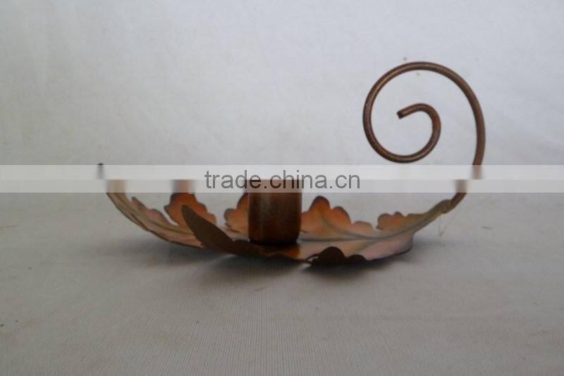 Autumn Festival small metal maple leaf candle holder for table decor