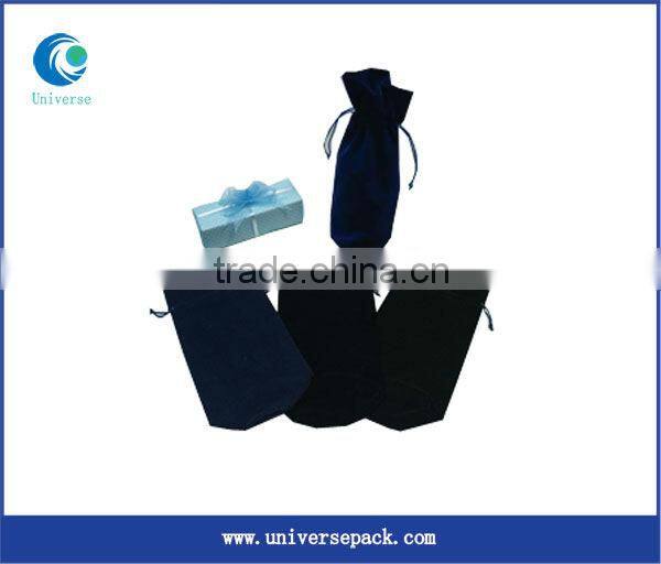 customized velvet wine pouch