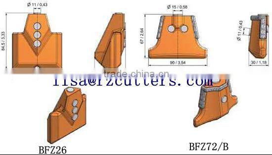 WS39 WB39 construction Foundation drilling flat teeth welding block piling rig flat casing teeth