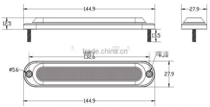 Super Thinnest LED Position Lamps, Direction Indicators, Side Maker Lamp, Rear Lamp,Tail Lamps,Truck Led Work Light(SR-8015-10W)