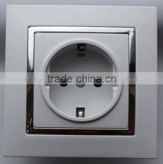 High quality European ABS shell full copper conductor flame-retarded base wall switch socket