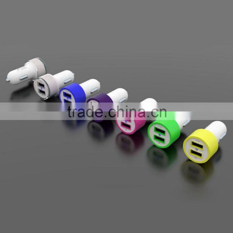 3A+2.4A 5.4A ouput Type C Mini dual car charger for apple iphone, ipad, smartphone,