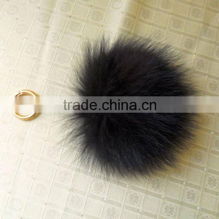 High Quality Genuine Fluffy Fox fur Ball Keychain with Reasonable Price by Manufacture Direct Sale