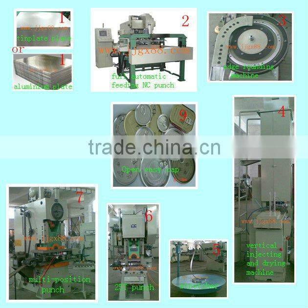 Pop-top lid making machine