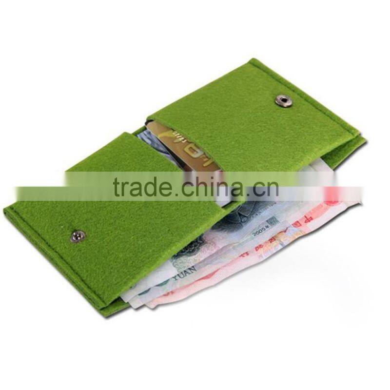 100% Wool Felt Wallet Bag Coin Purse Pouch with Card Holder