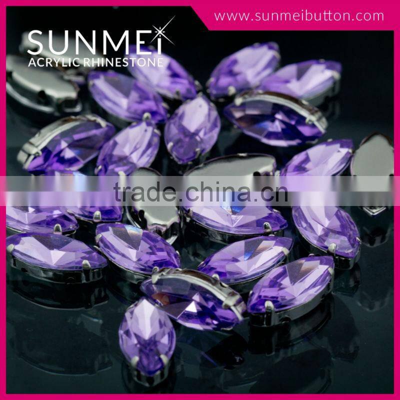 Fashion Accessory Navette Crystal Acrylic Plastic Rhinestone