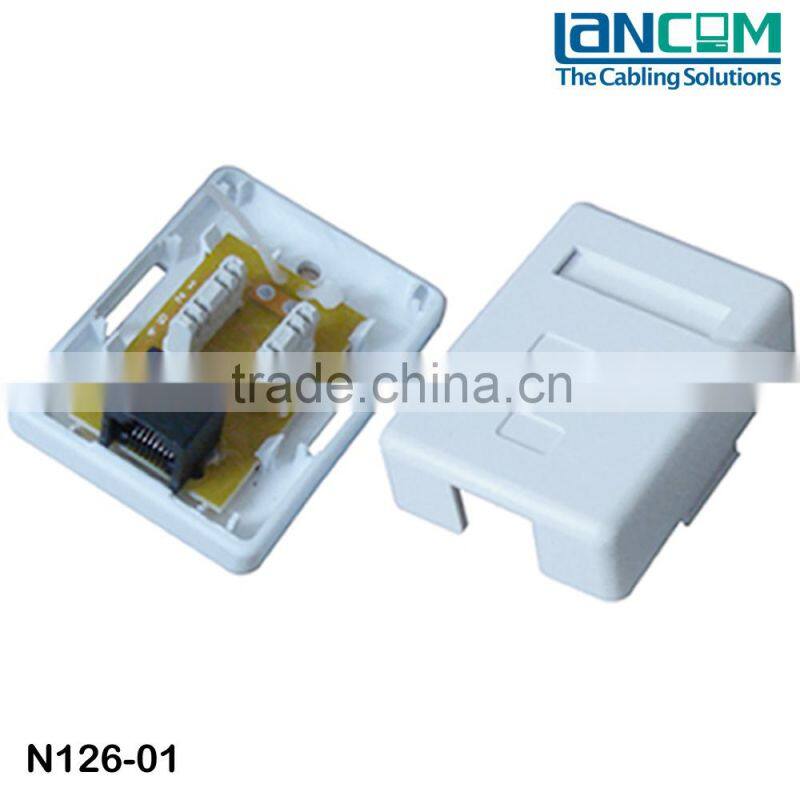 Lancom Free Sample factory branded designer Cat6 UTP Surface Mount box 1 port, krone type
