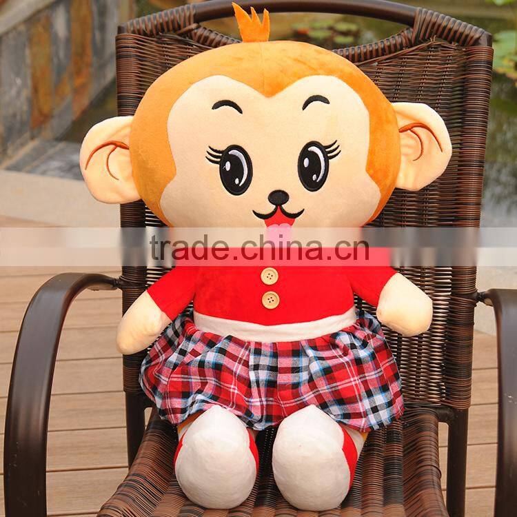 made in china promotional economy custom plush soft purple monkey toys