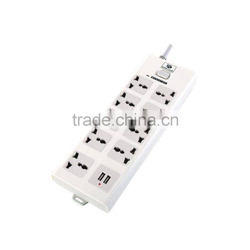 10 Gang Home-use Power Extension Socket With 2 USB Ports