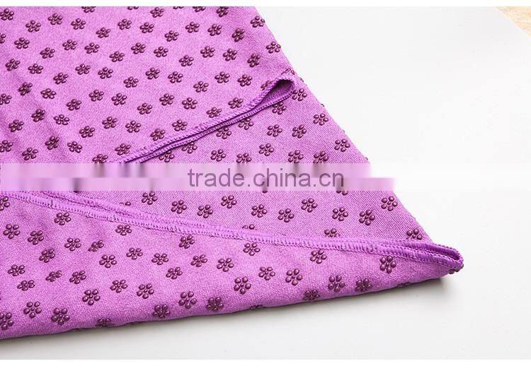Wholesale Custom Logo Anti-slip Fibre Folding Yoga Mat Towel