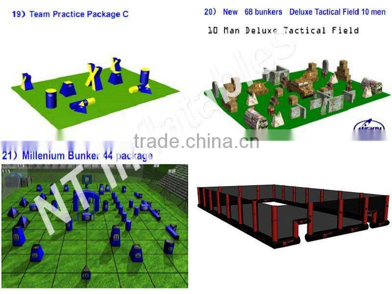 X treme red black inflatable paintball bunker,inflatable paintball Wall