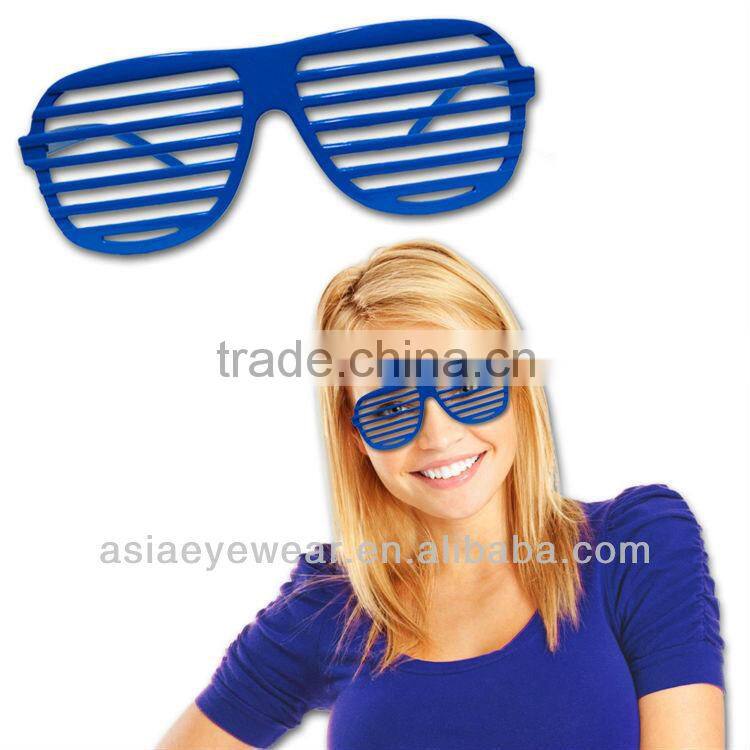 Blue shutter glasses party glasses cheap party glasses sunglasses with blinds SLOTTED EYEGLASSES