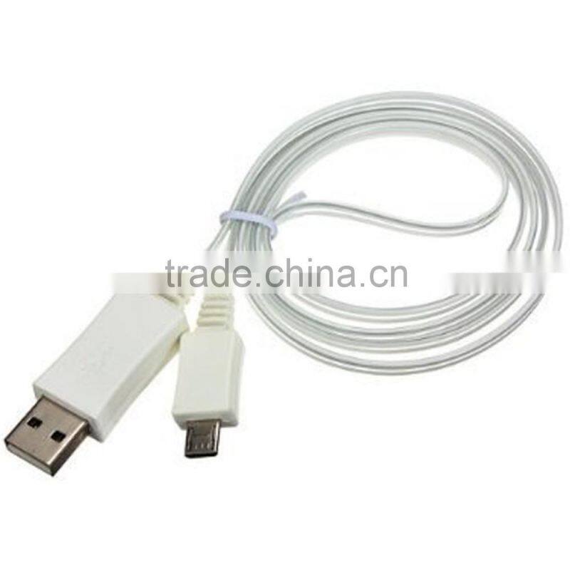 2 in 1 wire data power Micro USB led light cable