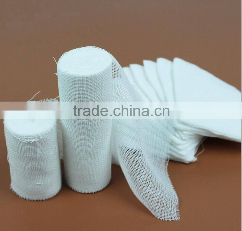 Disposable Medical Supplies Cotton Gauze Bandage Half Elastic Surgical Dressing Gauze