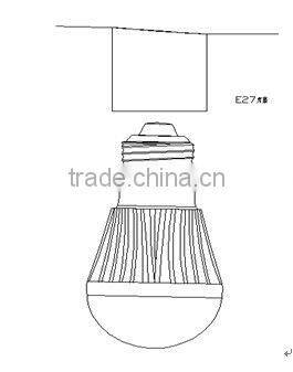 China supplier led bulb led lighting bulb 5W. E27